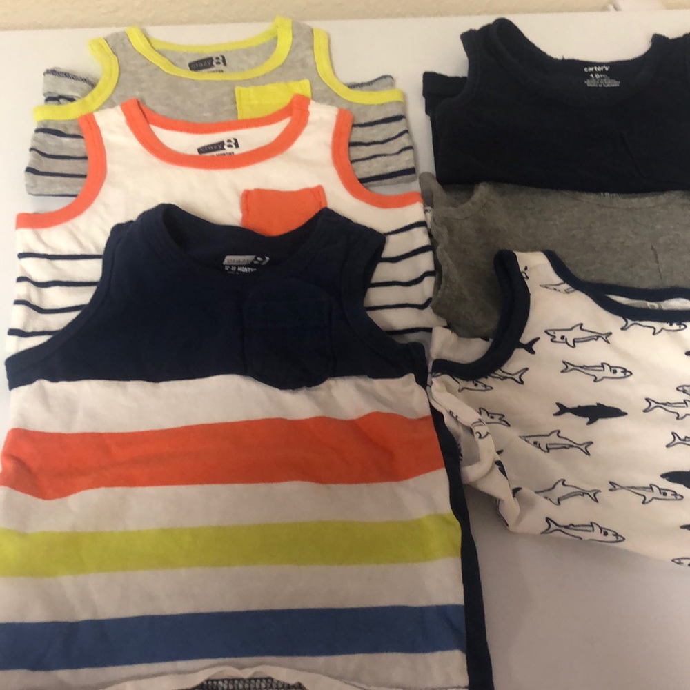 Lot of baby boy tank tops